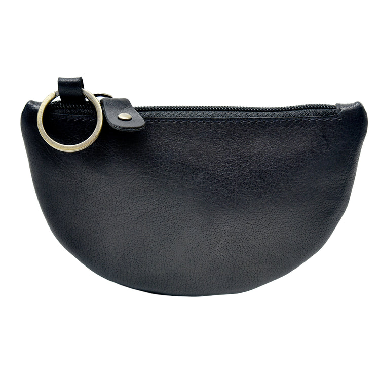 Luxurious Authentic Irish Leather Half Moon Key Purse - Genuine Celtic Merchandise