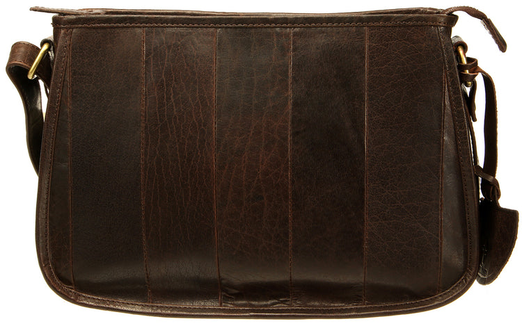 Stripy Shoulder Bag - Luxury Irish Soft Leather - Genuine Celtic Merchandise