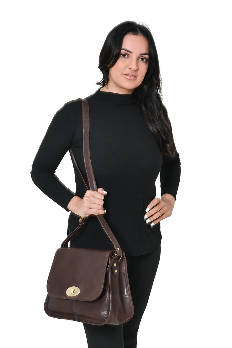 The Biker Bag - Beautiful Rich Irish Leather Handbag, Elegant Classic Style, Genuine Versatile Celtic Merchandise