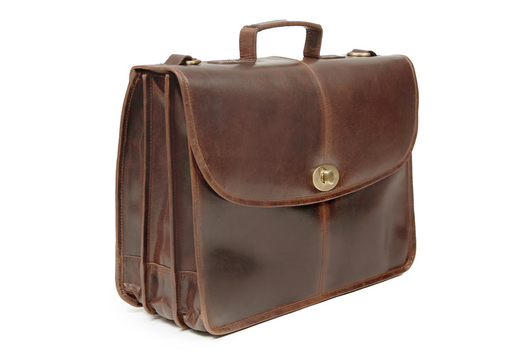 The Ballyjohnboy Brief Case - Beautiful Authentic Classic Celtic Traditional Irish Leather Luxury Brief Case