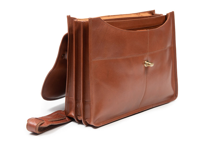 The Ballyjohnboy Brief Case - Beautiful Authentic Classic Celtic Traditional Irish Leather Luxury Brief Case