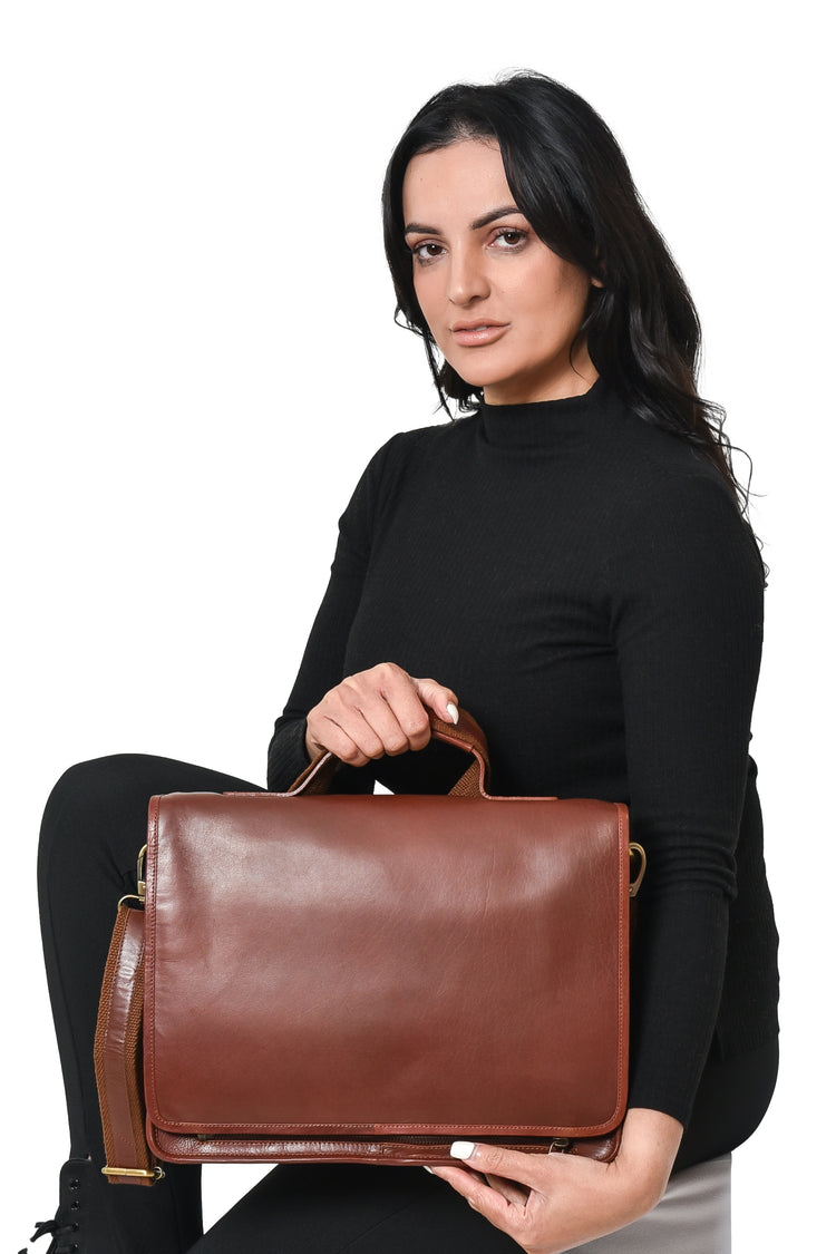 Luxury Irish Soft Leather Mac Book Satchel - Genuine Celtic Merchandise