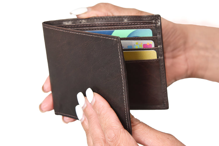 Gents Wallet - Luxurious Authentic Irish Brown, Tan or Red Leather, Genuine Celtic Merchandise