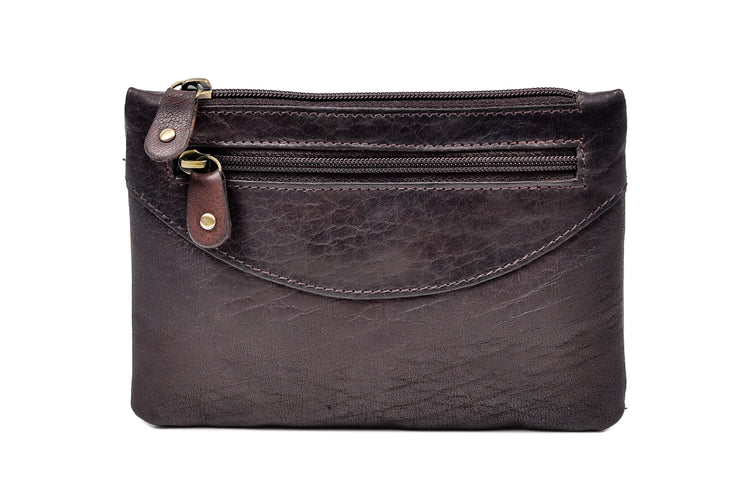 The Top Zipped Purse - Luxury Irish Leather Top Zip Purse - Luxury Soft Irish Leather, Genuine Celtic Merchandise