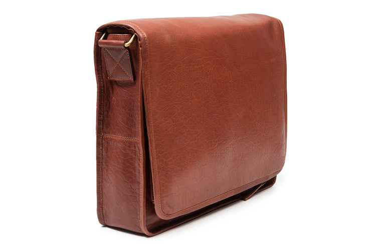 Sturdy Leather Satchel for 15" Laptop General purpose