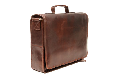 Satchel Bag with Handle -Vegetable tanned Leather for hardwearing satchel.