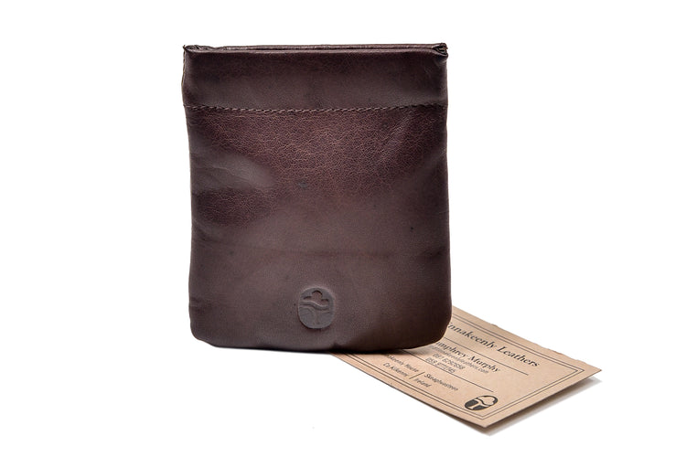 Luxury Irish Leather Snap Purse - Traditional Celtic Design Purse