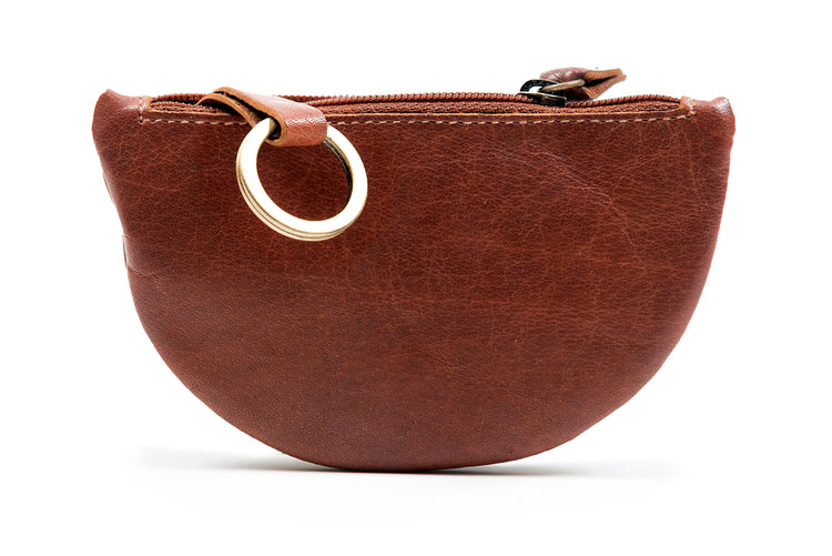 Luxurious Authentic Irish Leather Half Moon Key Purse - Genuine Celtic Merchandise