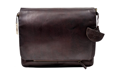 Sturdy Leather Satchel for 15" Laptop General purpose