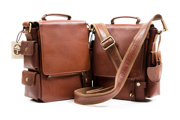 Luxury Irish Soft Leather Utility Bag - Genuine Celtic Merchandise