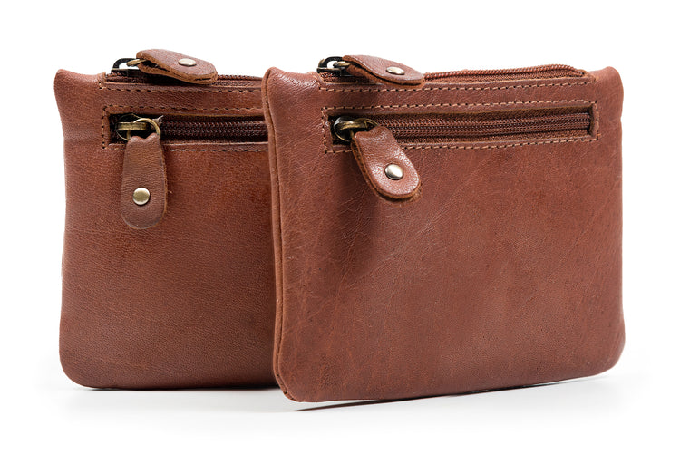 Three Zip Purse - Luxurious Classic Celtic Fine Irish Handcrafted Leather Purse