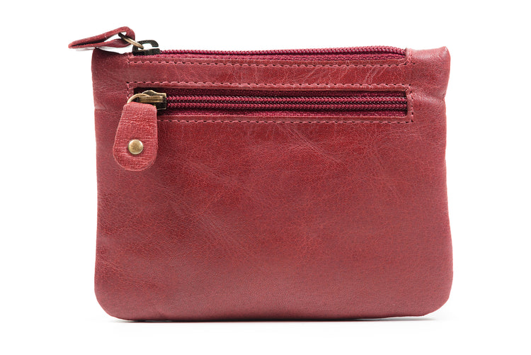 Three Zip Purse - Luxurious Classic Celtic Fine Irish Handcrafted Leather Purse