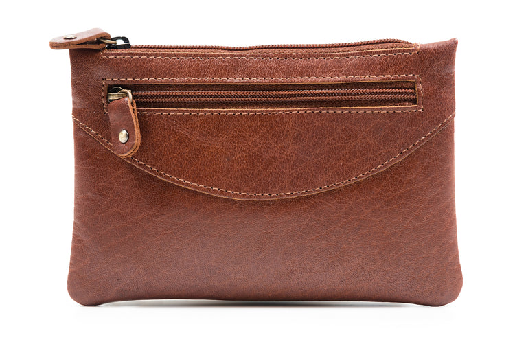 The Top Zipped Purse - Luxury Irish Leather Top Zip Purse - Luxury Soft Irish Leather, Genuine Celtic Merchandise