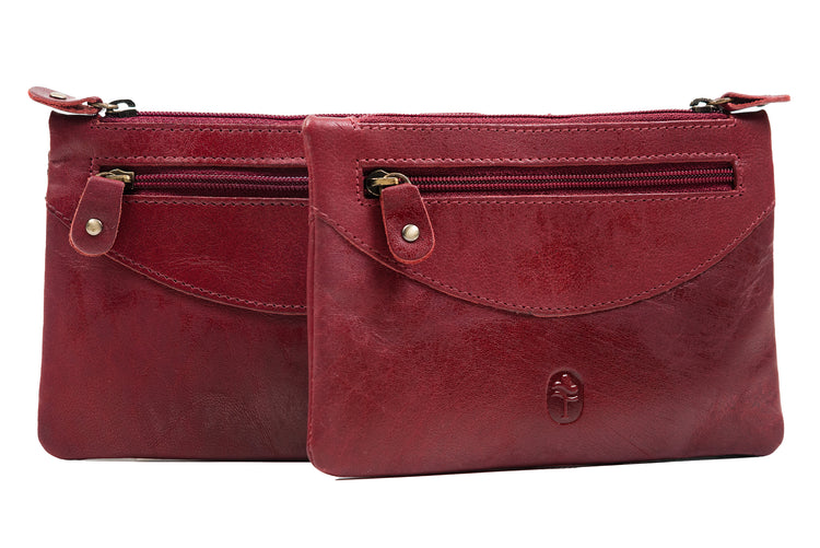 The Top Zipped Purse - Luxury Irish Leather Top Zip Purse - Luxury Soft Irish Leather, Genuine Celtic Merchandise