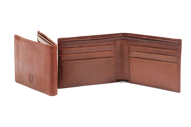 Gents Wallet - Luxurious Authentic Irish Brown, Tan or Red Leather, Genuine Celtic Merchandise