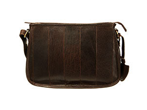 Stripy Shoulder Bag - Luxury Irish Soft Leather - Genuine Celtic Merchandise