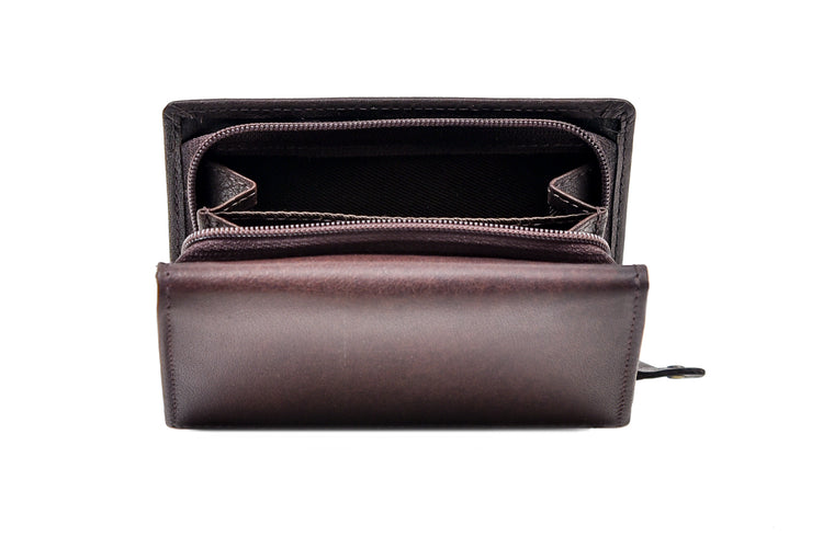 Luxury Irish Leather Triple Fold Wrap Wallet Purse - Genuine Celtic Merchandise