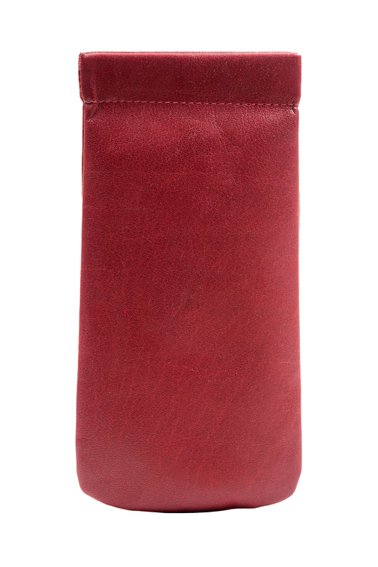 Luxury Irish Leather Snap Spectacle Case, Celtic Design Case