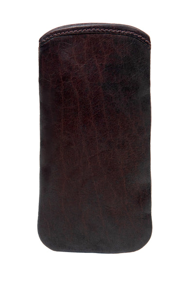Luxurious Authentic Irish Leather Glasses Slip Case - Genuine Celtic Merchandise in Brown, Tan & Red Leather