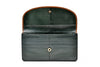 Luxury Irish Leather Celtic Spiral Motif Design Two Zip Compartment Purse - Genuine Celtic Merchandise