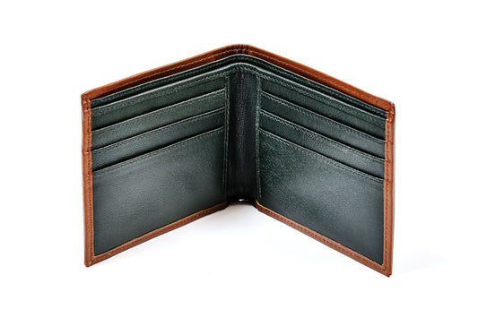 Celtic Spiral Motif Gents Wallet - Luxurious Authentic Irish Leather, Genuine Celtic Merchandise