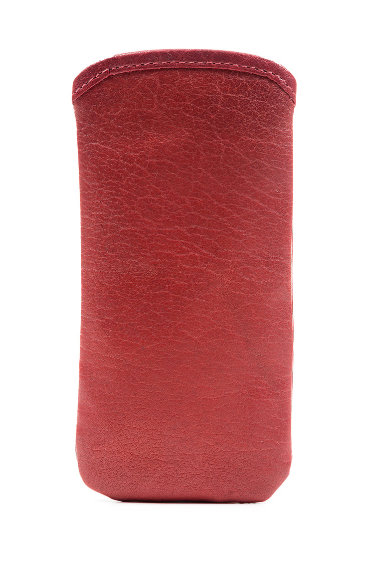Luxurious Authentic Irish Leather Glasses Slip Case - Genuine Celtic Merchandise in Brown, Tan & Red Leather