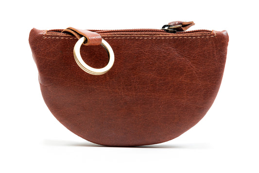 Luxurious Authentic Irish Leather Half Moon Key Purse - Genuine Celtic Merchandise