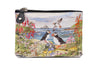 Luxurious Authentic Irish Leather Small Zip Purse with Puffin Print - Genuine Celtic Merchandise