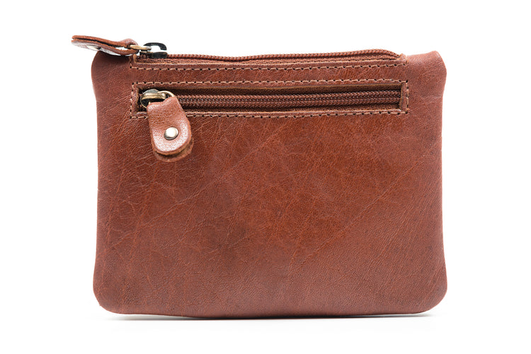 Three Zip Purse - Luxurious Classic Celtic Fine Irish Handcrafted Leather Purse