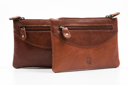 The Top Zipped Purse - Luxury Irish Leather Top Zip Purse - Luxury Soft Irish Leather, Genuine Celtic Merchandise