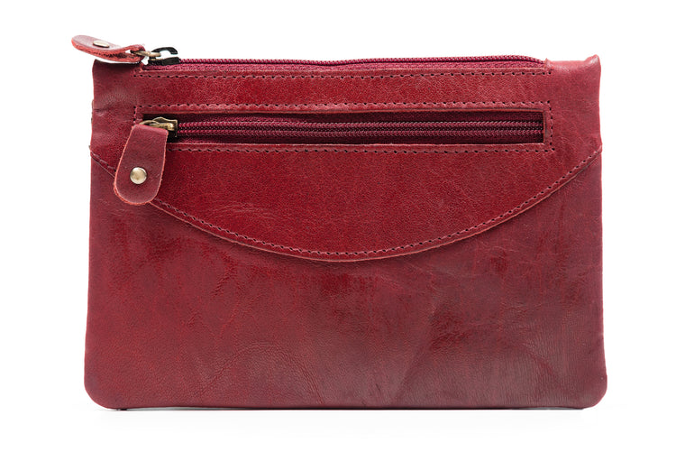 The Top Zipped Purse - Luxury Irish Leather Top Zip Purse - Luxury Soft Irish Leather, Genuine Celtic Merchandise