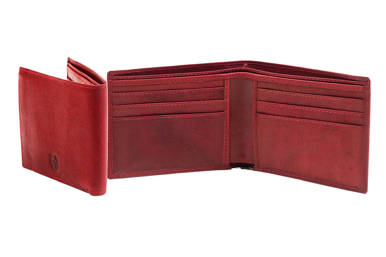 Gents Wallet - Luxurious Authentic Irish Brown, Tan or Red Leather, Genuine Celtic Merchandise