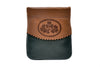Shamrock Design Snap Purse, Luxury Irish Green & Tan Leather, Celtic Design Purse